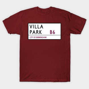 Villa Park Road Sign T-Shirt